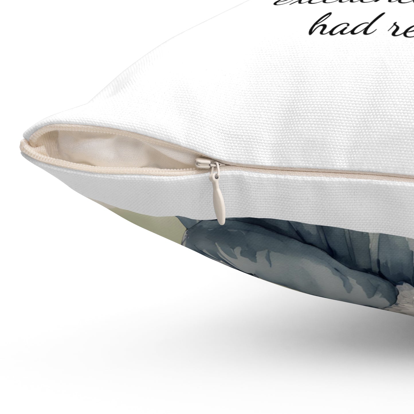 Literary Pillow, Regency Decor, Mary Bennet, Pride and Prejudice, Jane Austen Quote, Square Cushion
