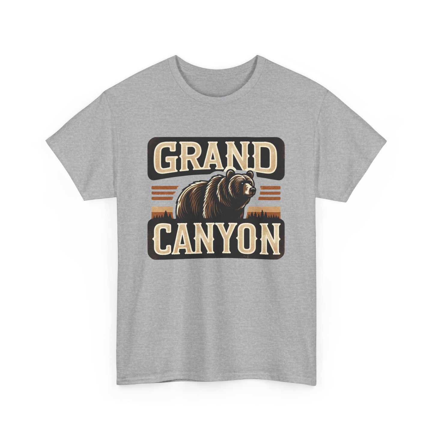 Grand Canyon Bear Unisex Heavy Cotton Tee - National Park Outdoor Summer Vacation Wildlife Shirt, Hiking Gift, Nature Lover Tee, Adventure