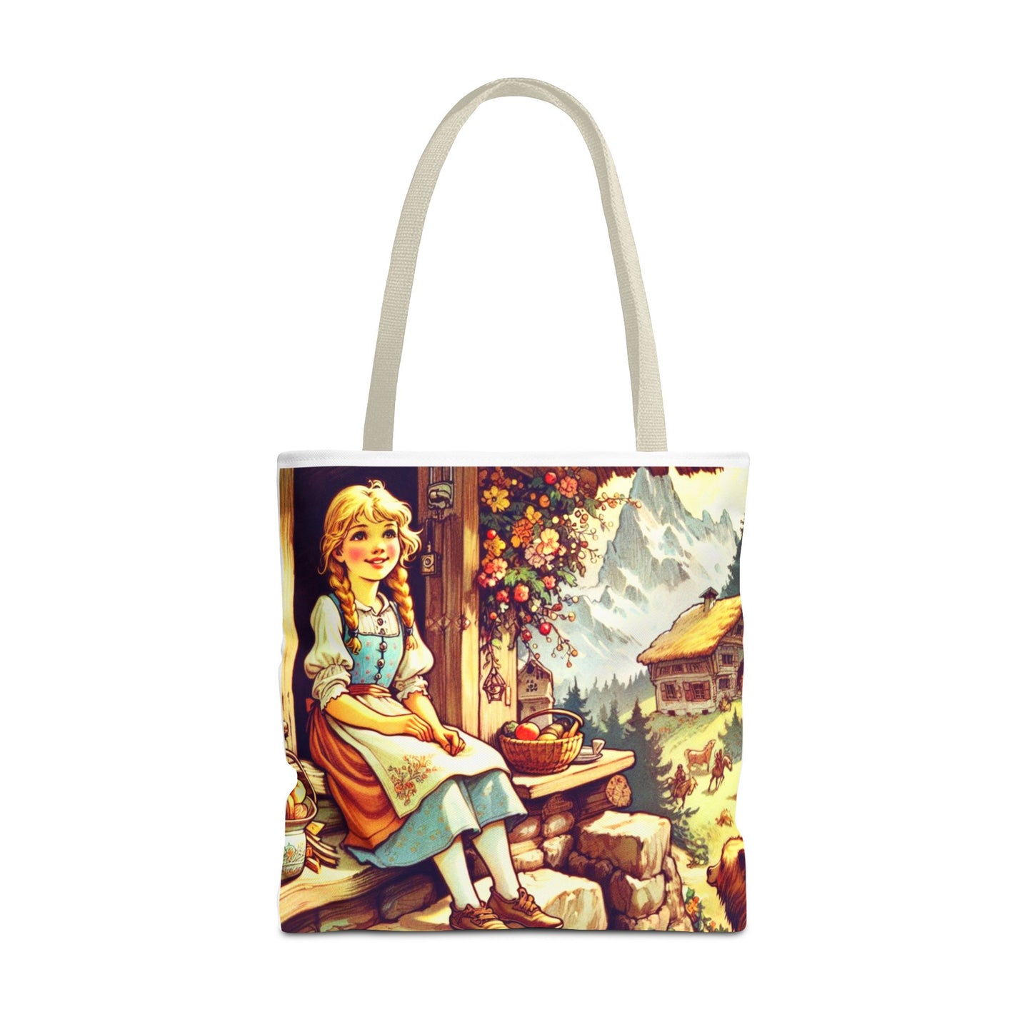 Heidi, Johanna Spyri, Literary, Tote Bag, Book Bag, School Bag, Library, Gift