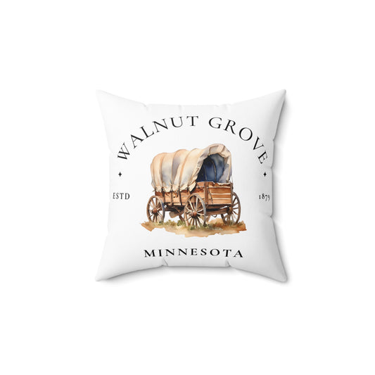 Walnut Grove Vintage Pillow, Rustic Home Decor, Farmhouse Style Cushion, Gift for History Lovers, Decorate with Nostalgia
