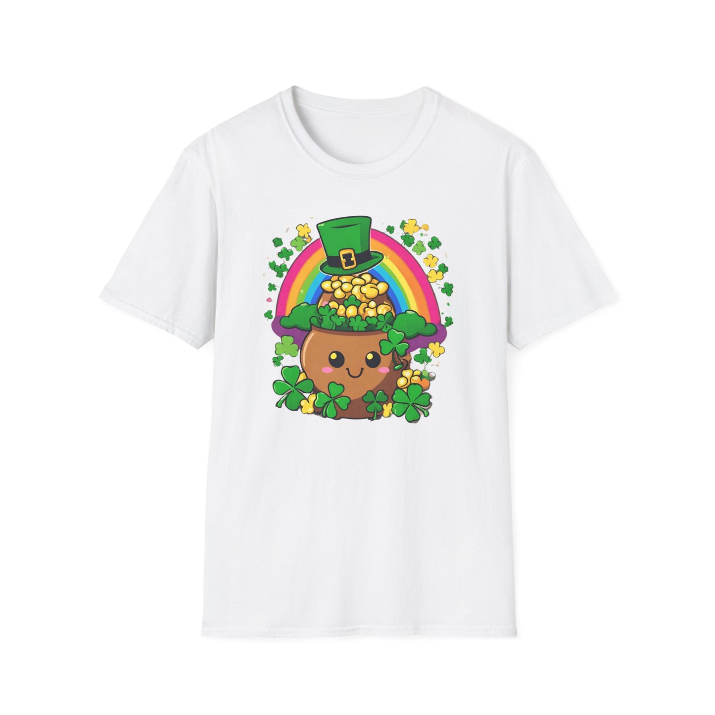 Cute Kawaii St Patrick's Day Softstyle T-Shirt, Tee