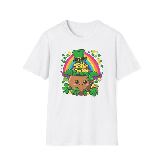 Cute Kawaii St Patrick's Day Softstyle T-Shirt, Tee