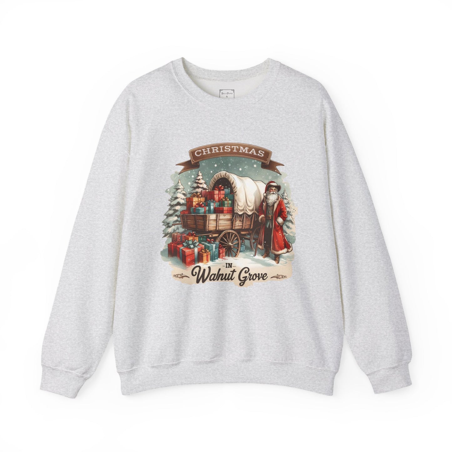 Laura Ingalls Wilder Christmas Crewneck Sweatshirt, Walnut Grove Holiday Gift, Vintage Style Christmas Apparel, Winter Layer, Unisex