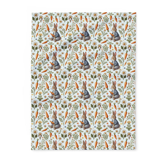 Peter Rabbit Inspired Arctic Fleece Blanket, Beatrix Potter Throw, Spring Home Decor, Cozy Movie Night, Unique Gift Ideas