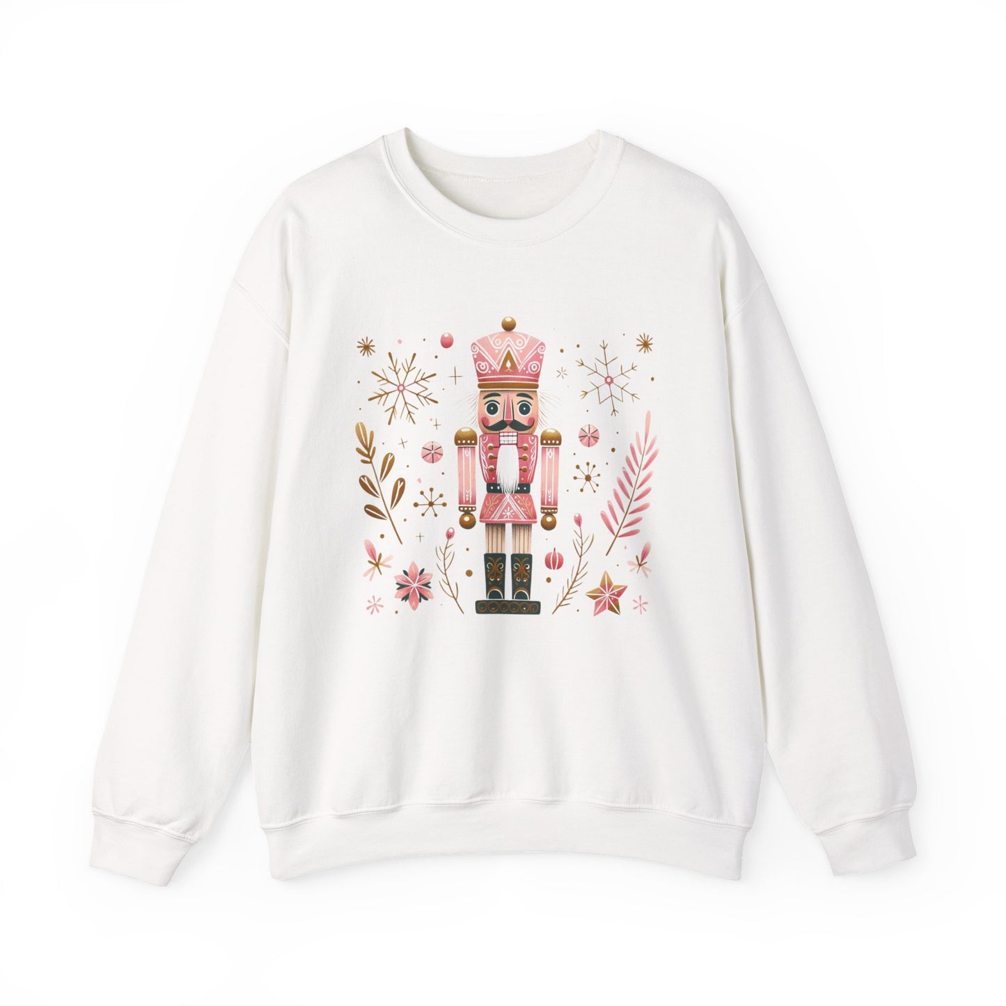 Pink Nutcracker Christmas Sweatshirt, Tchaikovsky Holiday Gift Shabby Chic Crewneck, Shirt, Winter Jumper, Ballet Lover Top, Unisex, Cozy