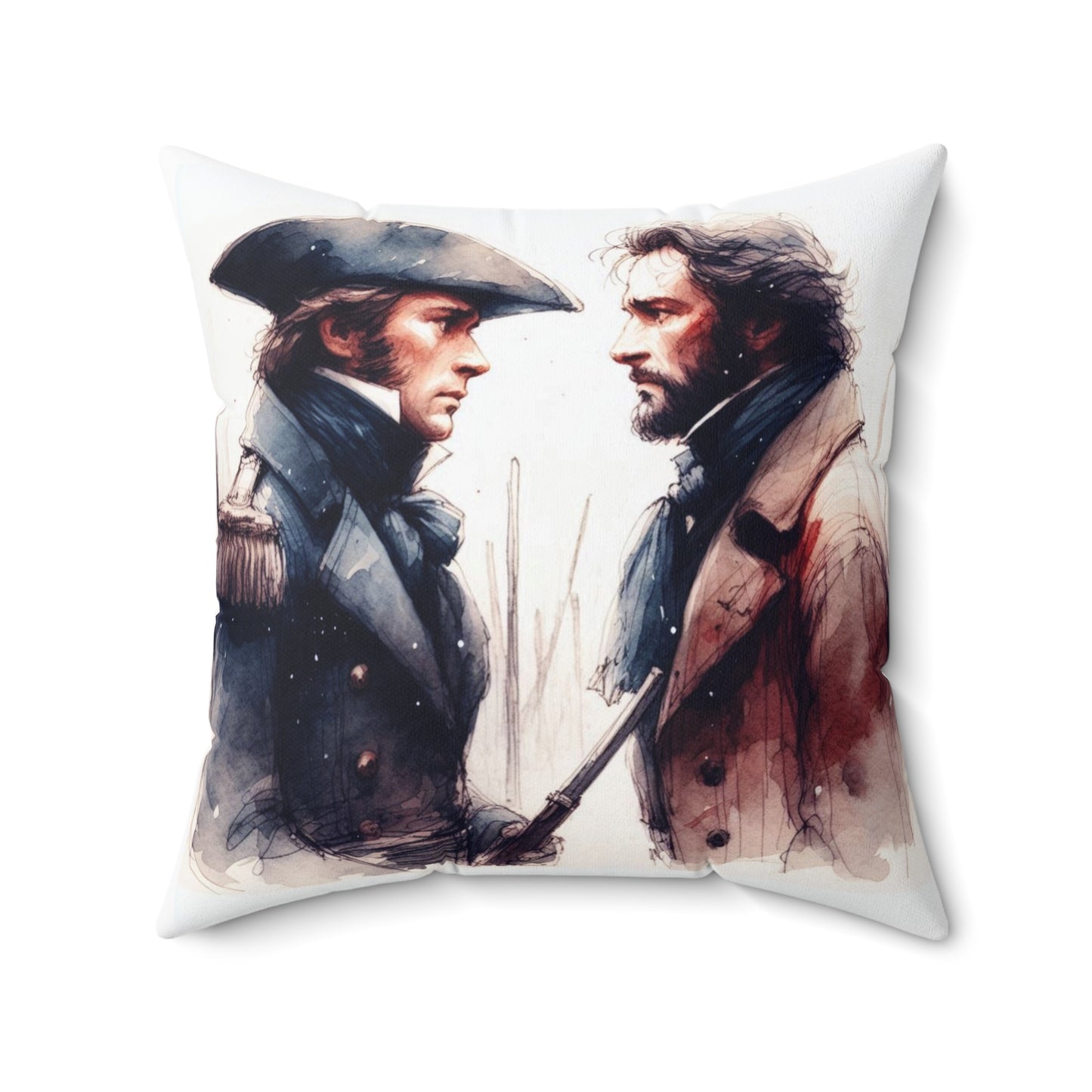 Les Miserables Pillow, Literary Victor Hugo Cushion, Jean Valjean, Javer, Book Nook, Library Decor - Spun Polyester Square Pillow, Home