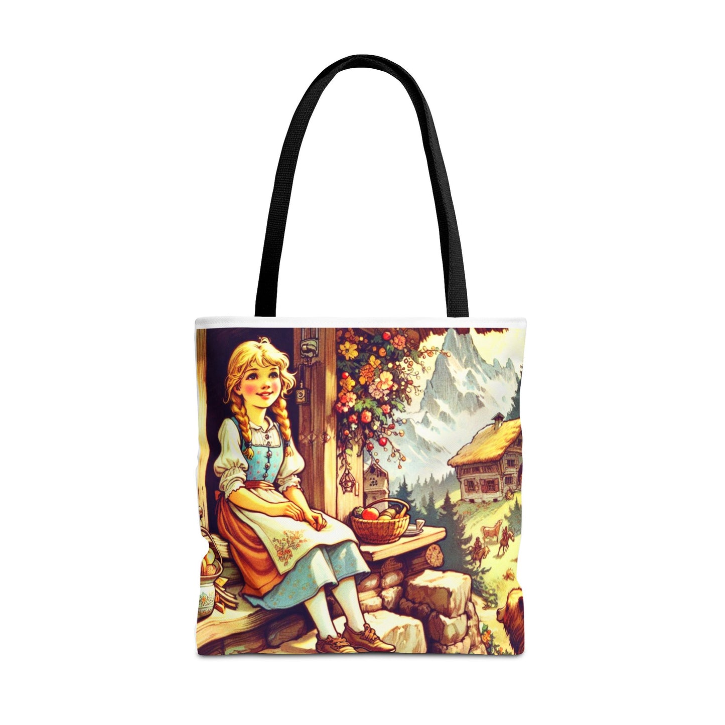 Heidi, Johanna Spyri, Literary, Tote Bag, Book Bag, School Bag, Library, Gift
