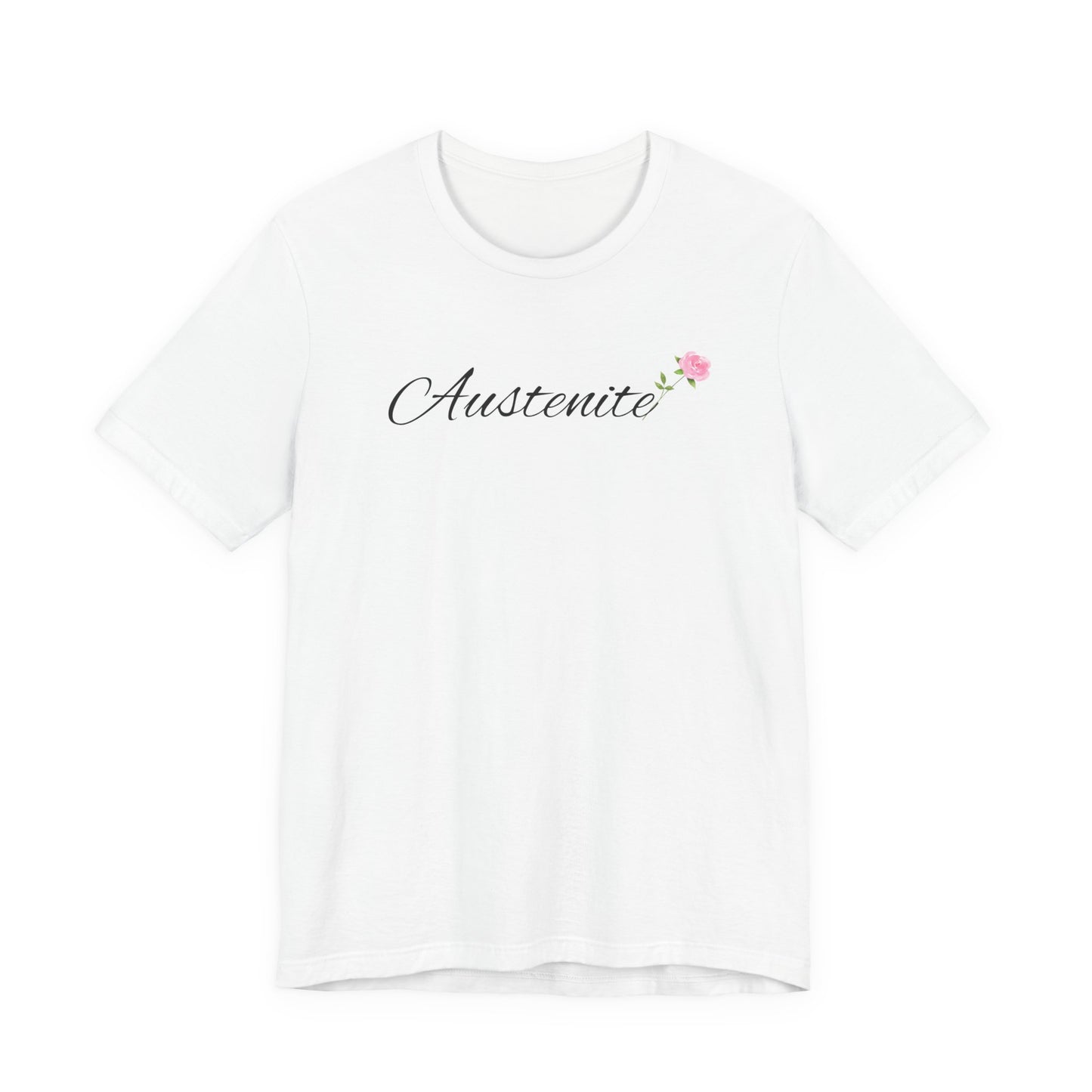 Jane Austen, Austenite, Fan, Reader, Writer, T-Shirt, tshirt, Floral, Flower, Unisex Jersey Short Sleeve Tee
