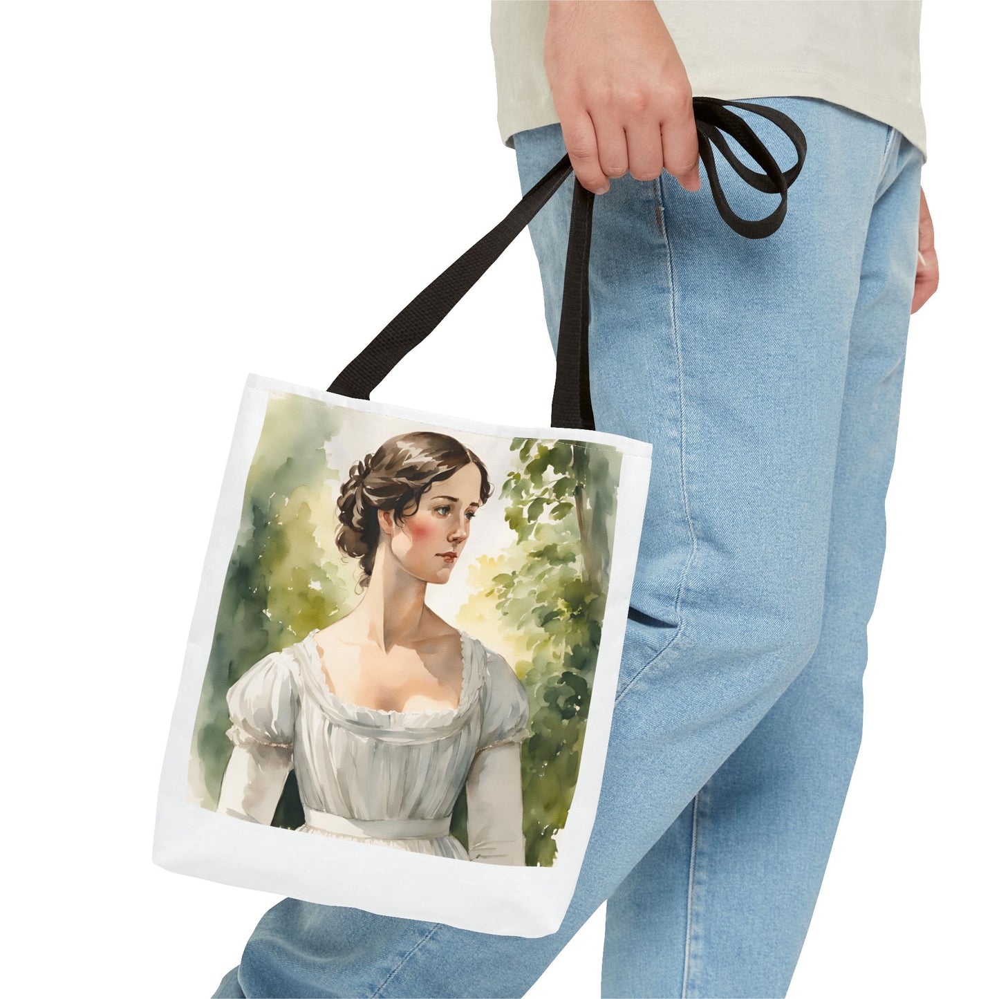 Pride and Prejudice Tote Bag, Darcy and Elizabeth Library Accessories, Book Lover's Gift, Jane Austen Bag, Literary Reading Tote,