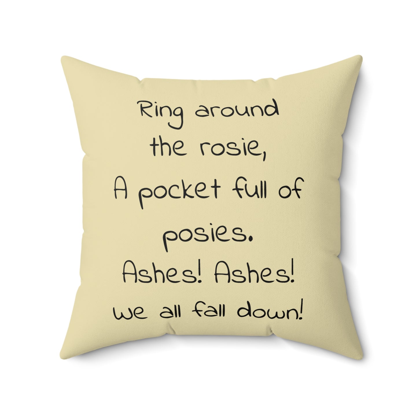 Ring Around the Rosy Square Pillow - Nursery Decor, Childrens Plush Accent, Cozy Home Gift, Nursery Rhyme Design, Storybook Playroom