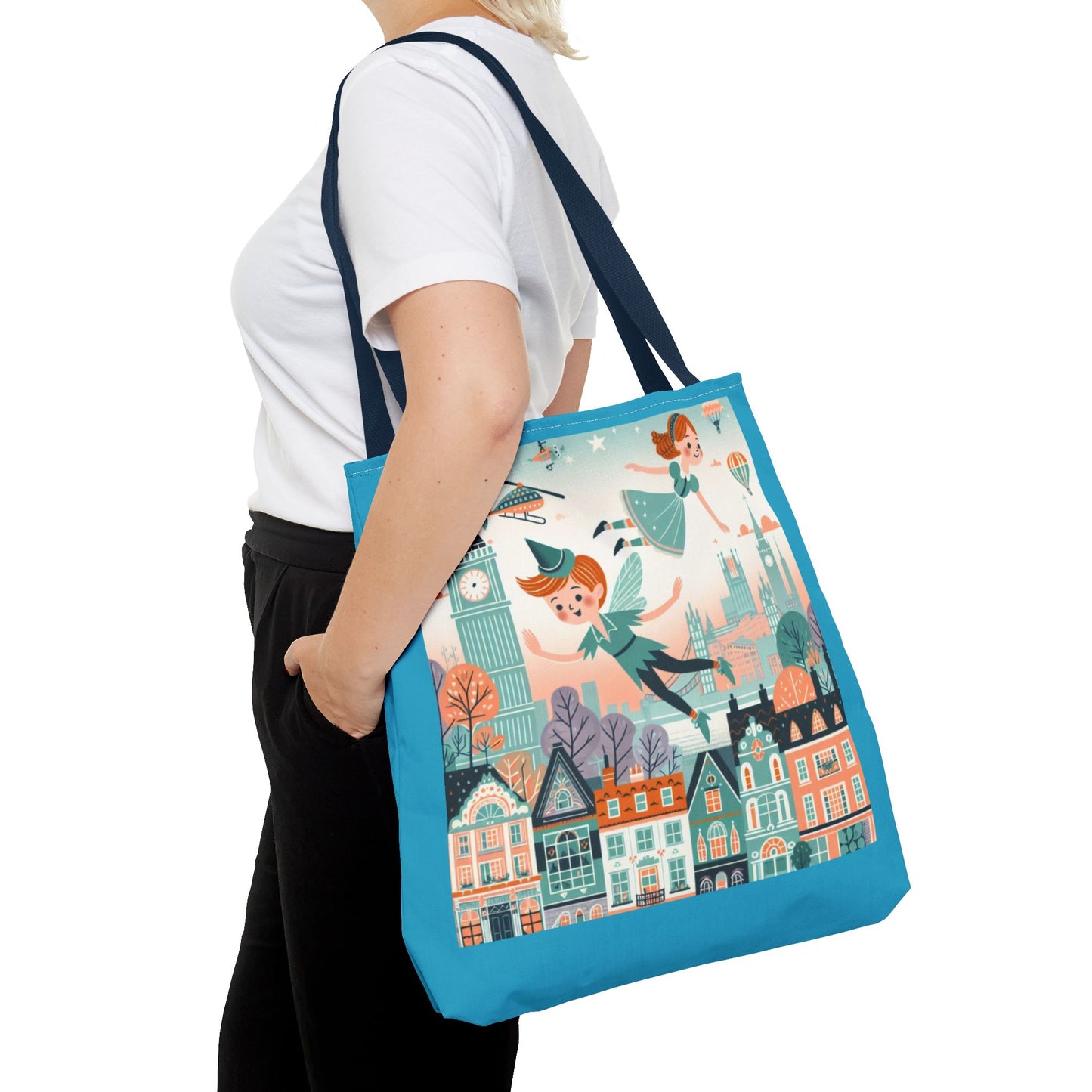 Peter Pan, JM Barrie, Fairy Tale, Tote Bag, Book Bag, Library Bag, Gift