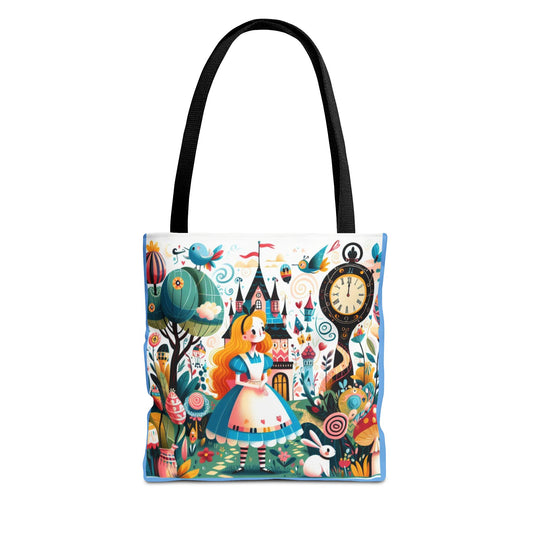Alice in Wonderland, Fairytale, Lewis Carroll, Tote Bag, Book Bag, School, Library, Book Club