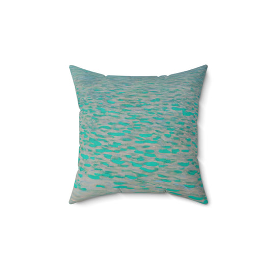 Gustav Klimt, Lake Attersee, Painting, Square Pillow, Water, Painter, Artist, Art, Museum, Gift