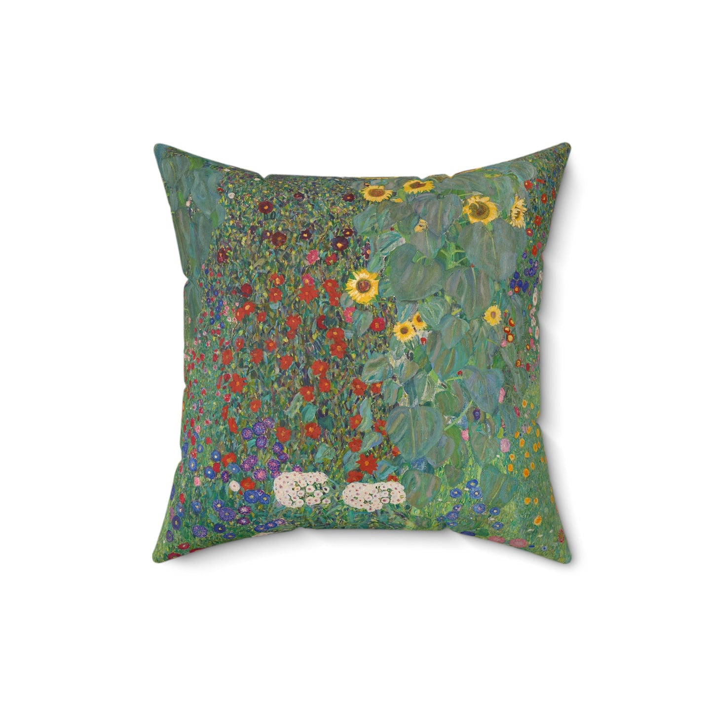 Gustav Klimt, Farm Garden, Sunflowers, Square, Pillow, Summer, Home Decor, Bedding, Artist, Gift