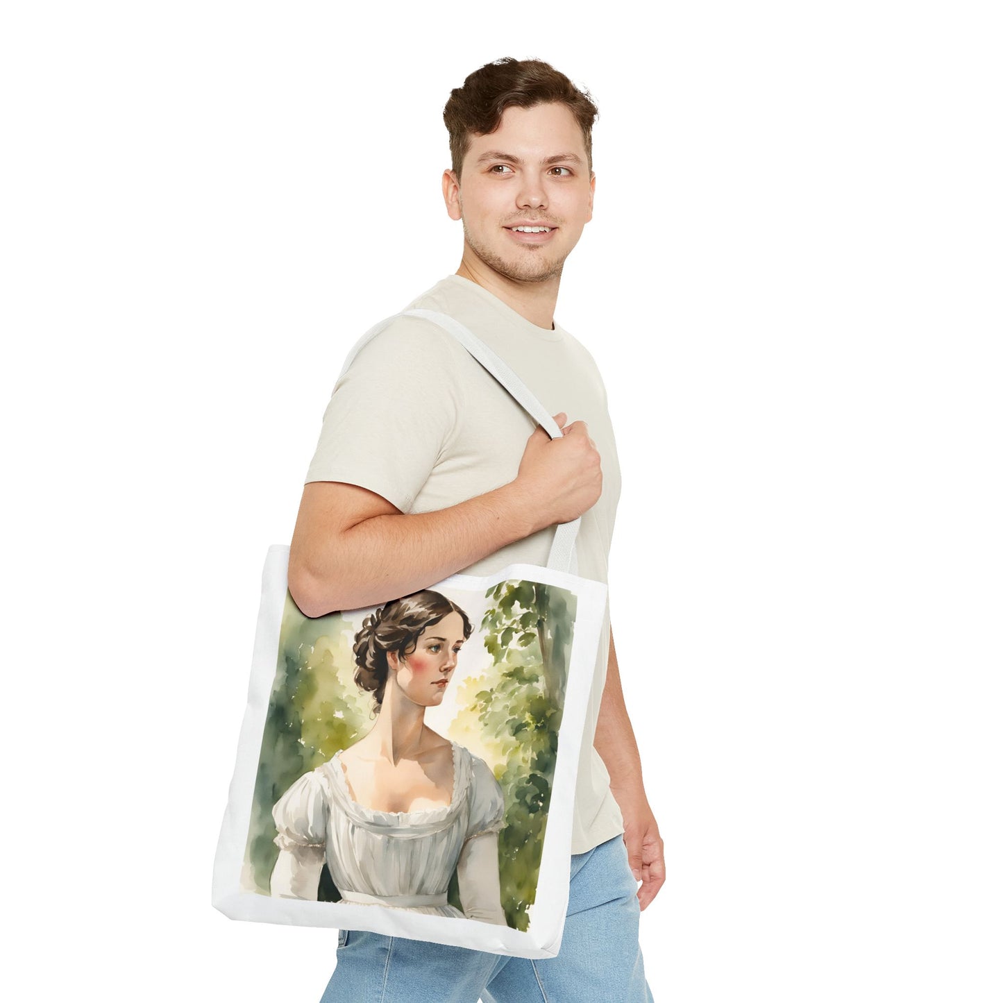 Pride and Prejudice Tote Bag, Darcy and Elizabeth Library Accessories, Book Lover's Gift, Jane Austen Bag, Literary Reading Tote,