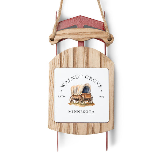 Little House on the Prairie, Laura Ingalls Wilder, Sled, Christmas, Ornament, Walnut Grove, Holiday