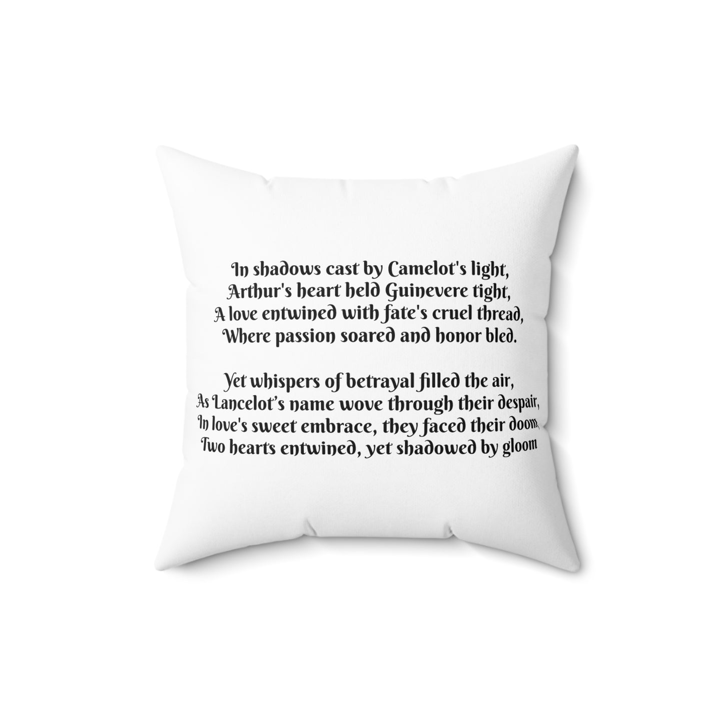 Camelot, King Arthur, Guinevere, Knights of the Round Table, Cushion, Book Nook, Library, Gift, Bedding, Square Pillow