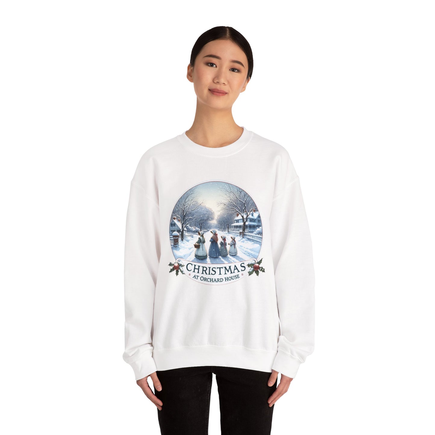 Little Women Christmas Crewneck Sweatshirt |  Winter Wear | Gift for Her | Sweater | Seasonal Apparel | Louisa May Alcott Inspired | Concord