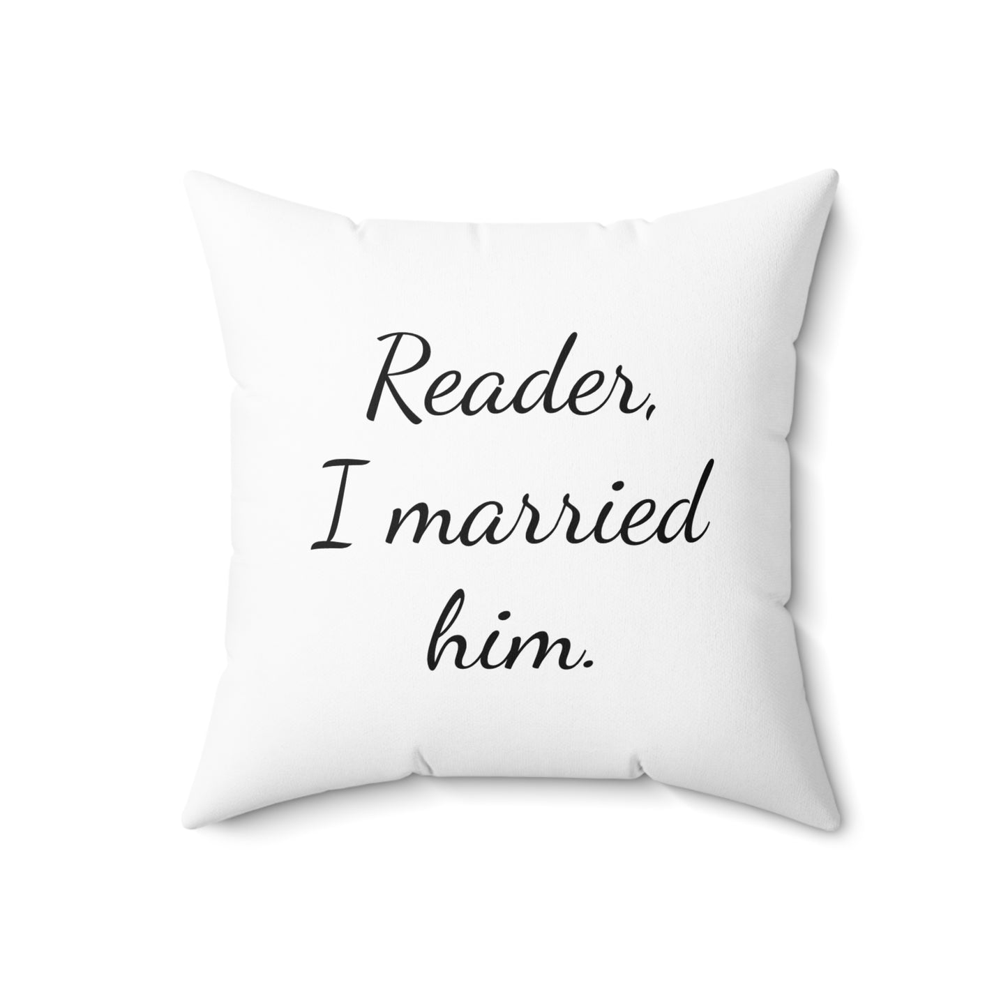 Literary Cushion Pillow, Jane Eyre Rochester Charlotte Bronte, Book Nook Gift, Library Decor, Square Pillow, Home Accent