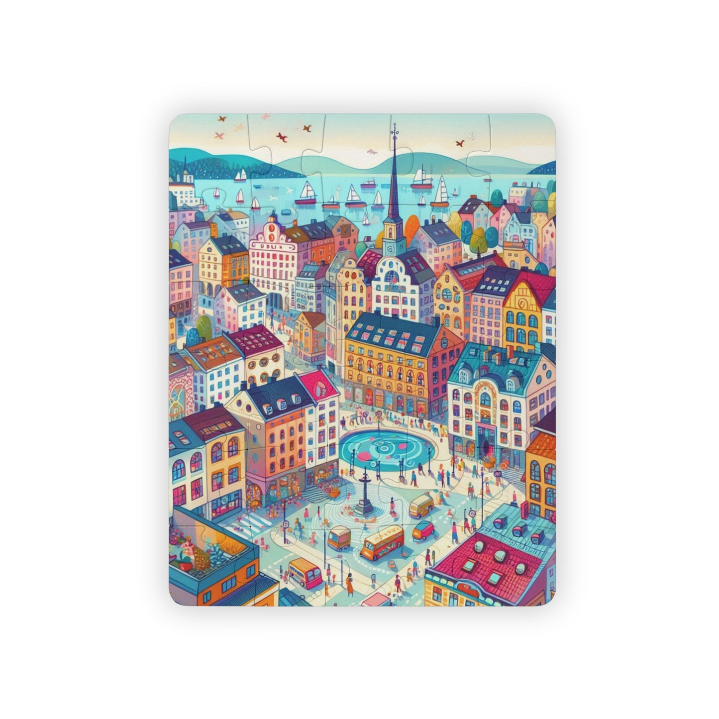 Norway Oslo, Educational Game, Classroom Geography Gift, Kids Puzzle, 30-Piece