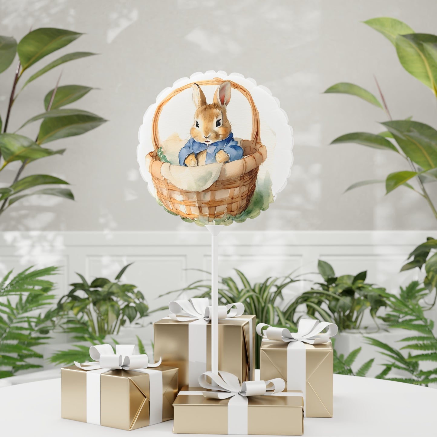 Peter Rabbit Baby Shower Balloon, Round 11" Party Supplies Easter Decoration, Heart-shaped, Balloon Bouquet, Nursery Decor, Baby Gift,