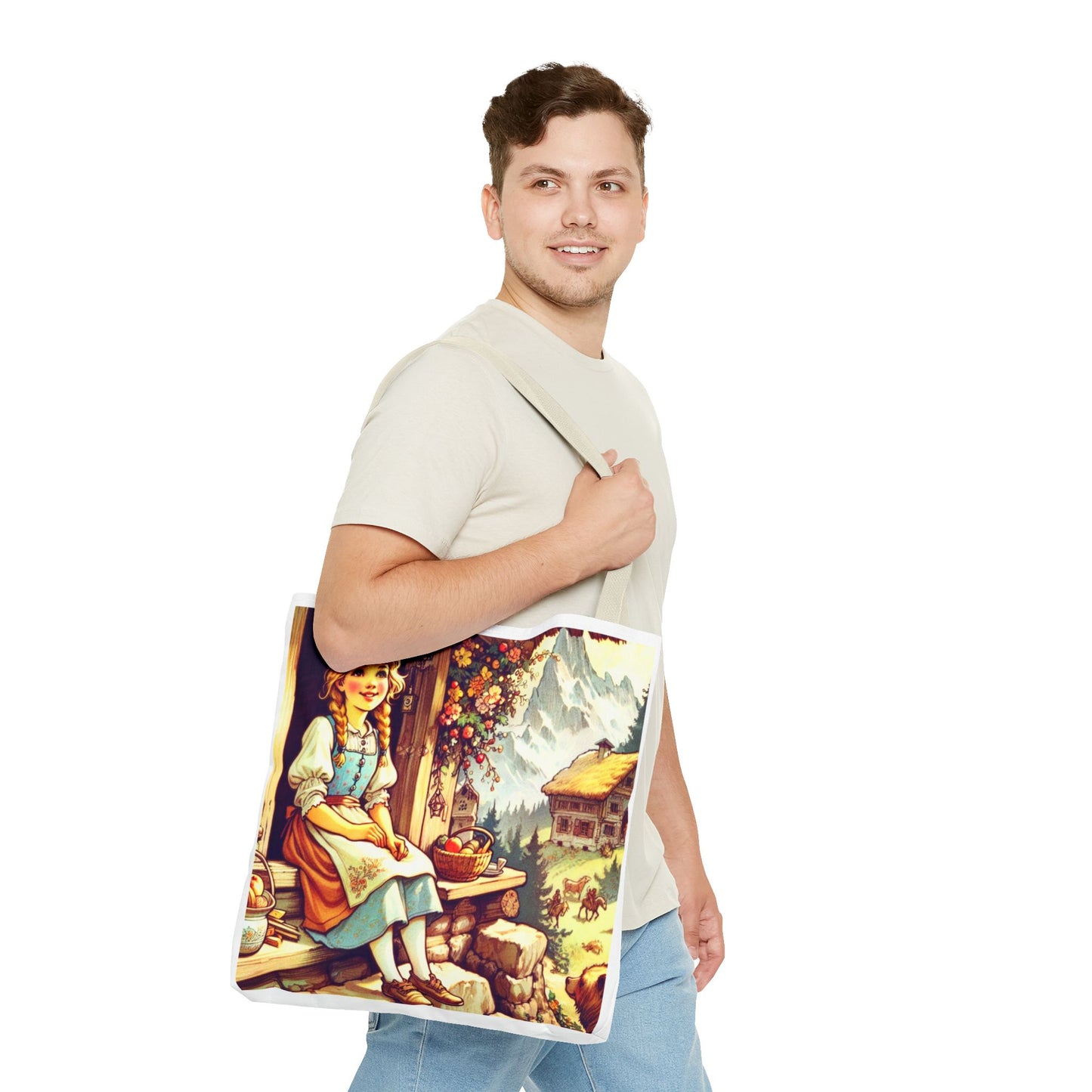 Heidi, Johanna Spyri, Literary, Tote Bag, Book Bag, School Bag, Library, Gift