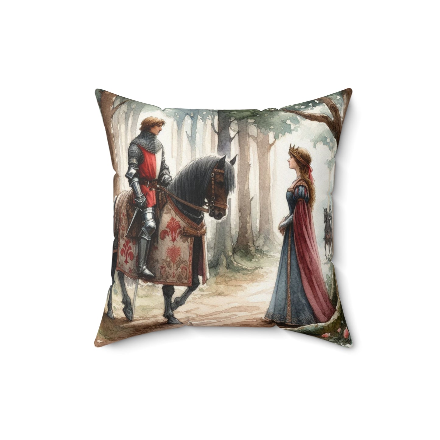 Camelot, Lancelot, Guinevere, Knights of the Round Table, Cushion, Book Nook, Library, Gift, Bedding, Pillow, Renaissance, Medieval