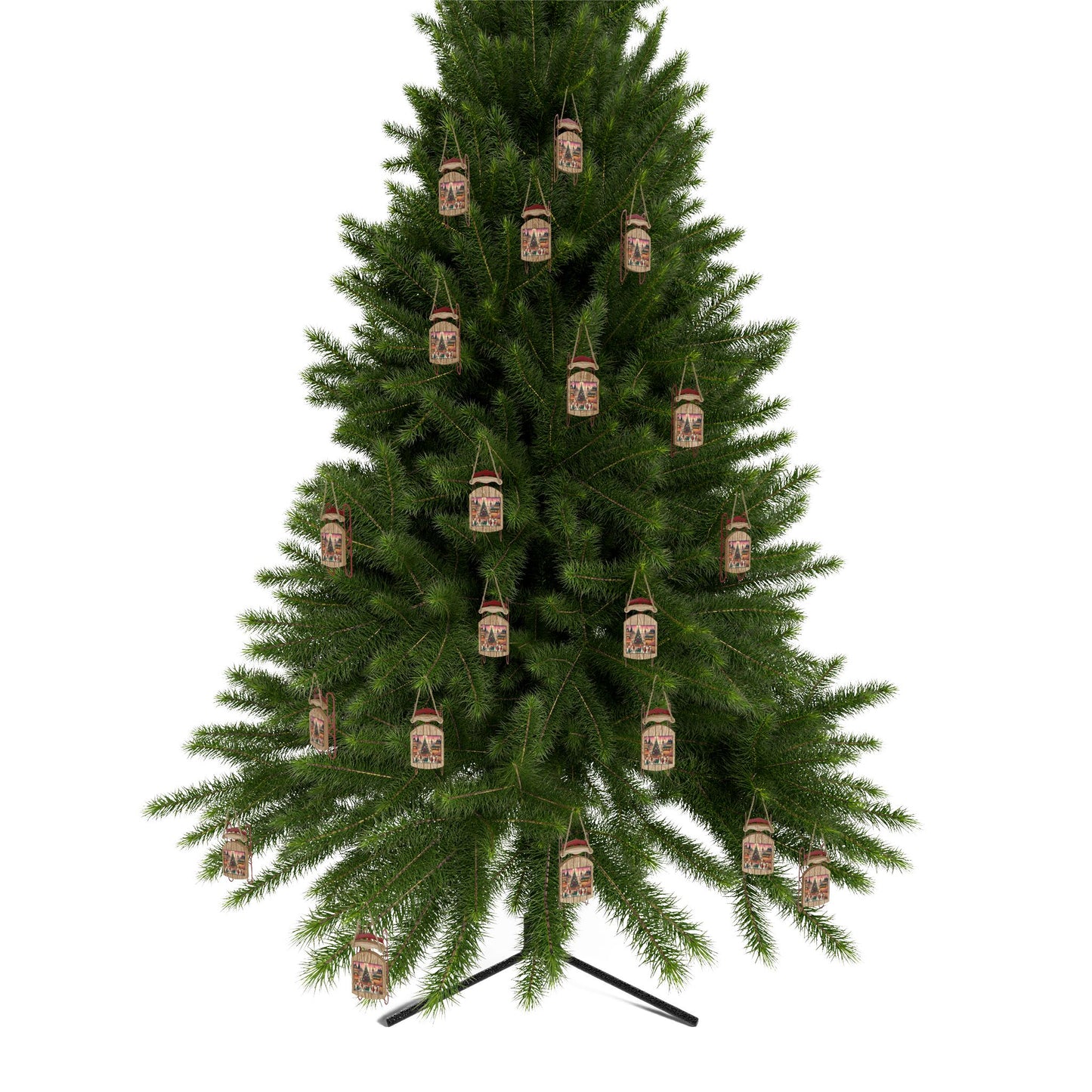 Paris Christmas France Holiday, Christmas Tree, Decor, Whimsical, Sled Ornaments