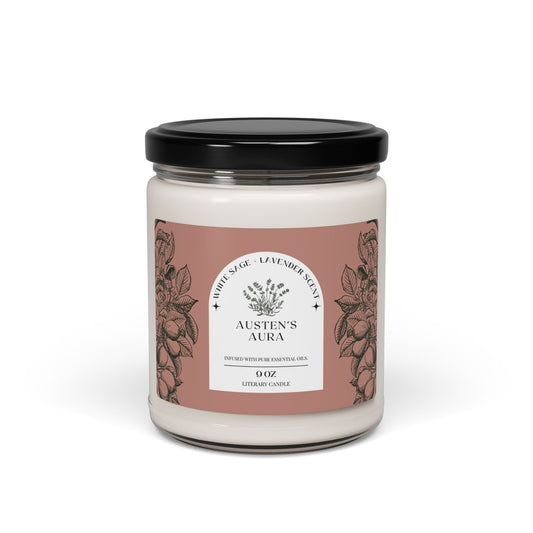 Regency, Jane Austen, Austenite, Candle, British Literature, Library, Gift, Reader, Bookworm, Shower, Birthday, Scented Soy Candle, 9oz