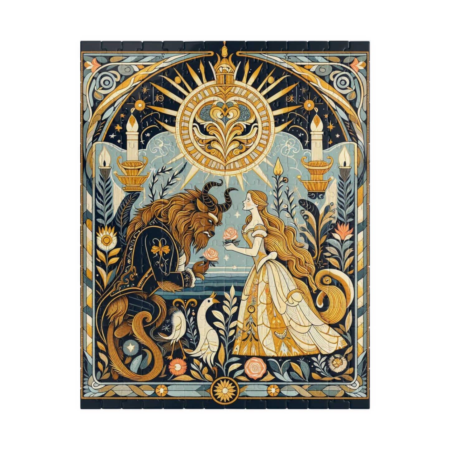 Puzzle - Beauty and the Beast, Fairy Tale Puzzle. Jigsaw, Game, Brain Teaser. Unique Gift for Disney Fans, Adults, Kids. Home Activity,