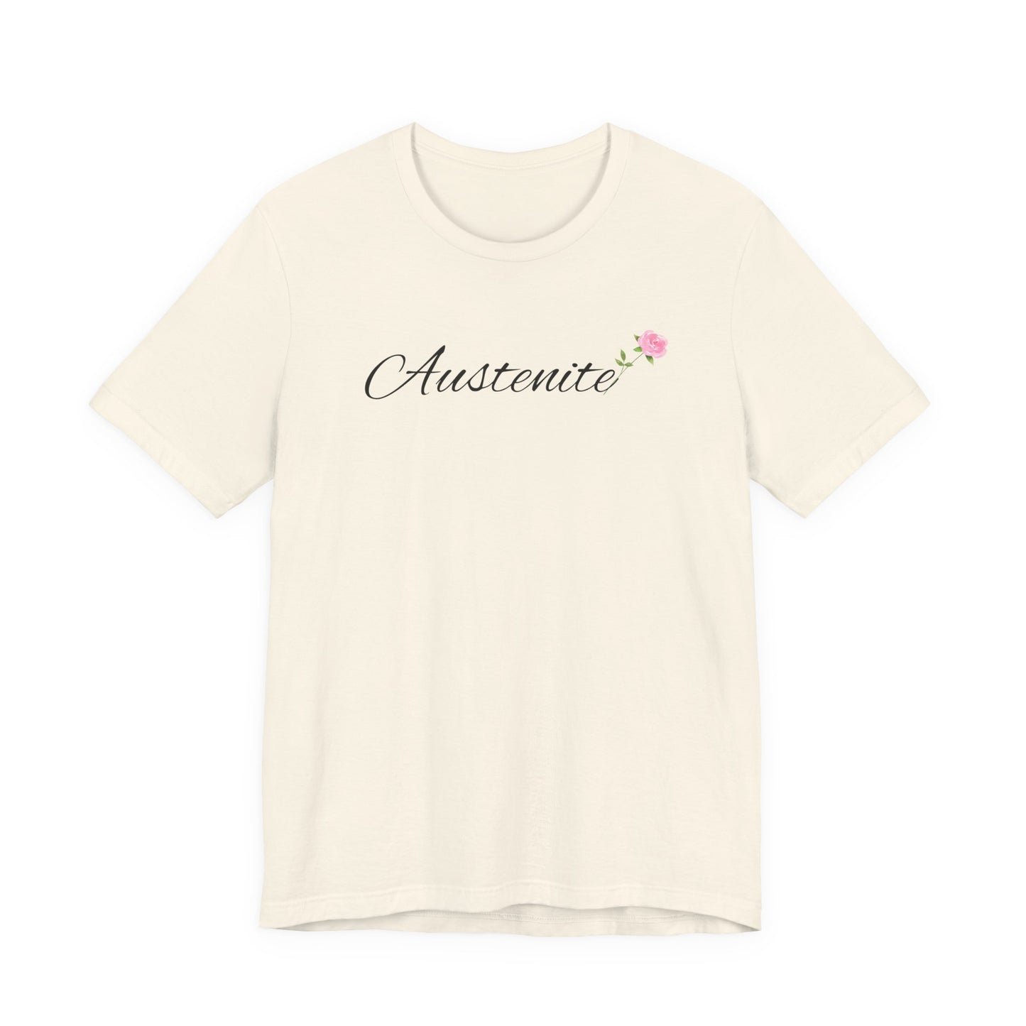 Jane Austen, Austenite, Fan, Reader, Writer, T-Shirt, tshirt, Floral, Flower, Unisex Jersey Short Sleeve Tee