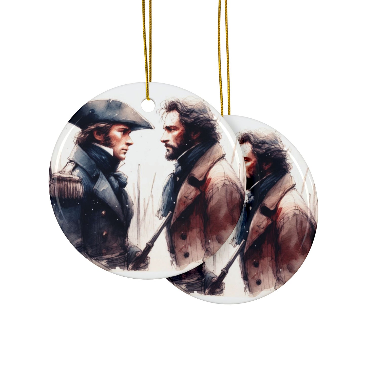 Les Miserables Ceramic Ornament, Literary Gift, Victor Hugo, Holiday Decor, Unique Keepsake, 2-Side Print, Christmas Tree Decoration, (1pc,
