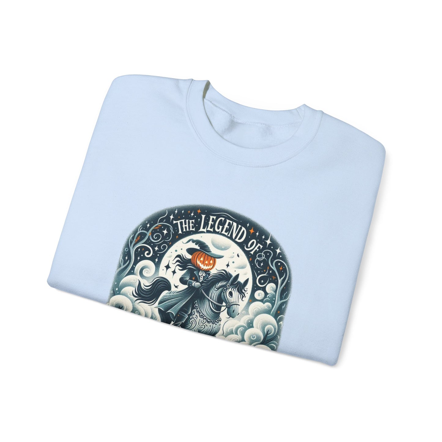 Legends of Sleepy Hollow Crewneck Sweatshirt, Halloween Fall Apparel, Pumpkin Design, Spooky Gift, Cozy Unisex Sweatshirt