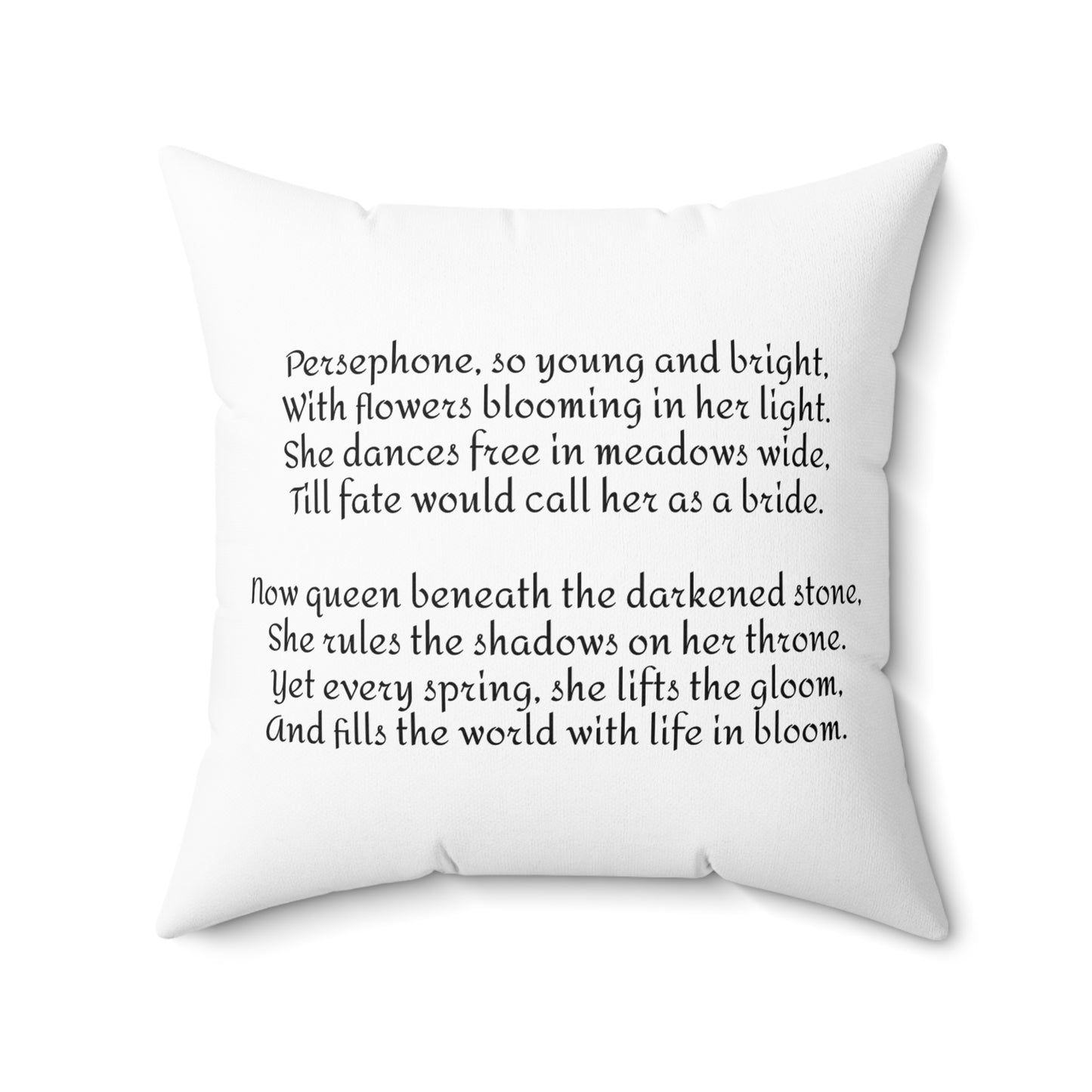 Greek Goddess Persephone Pillow, Spring, Olympian Mythology Gift, Classical Education Cushion Decor - Square Pillow, Home Decor, Throw